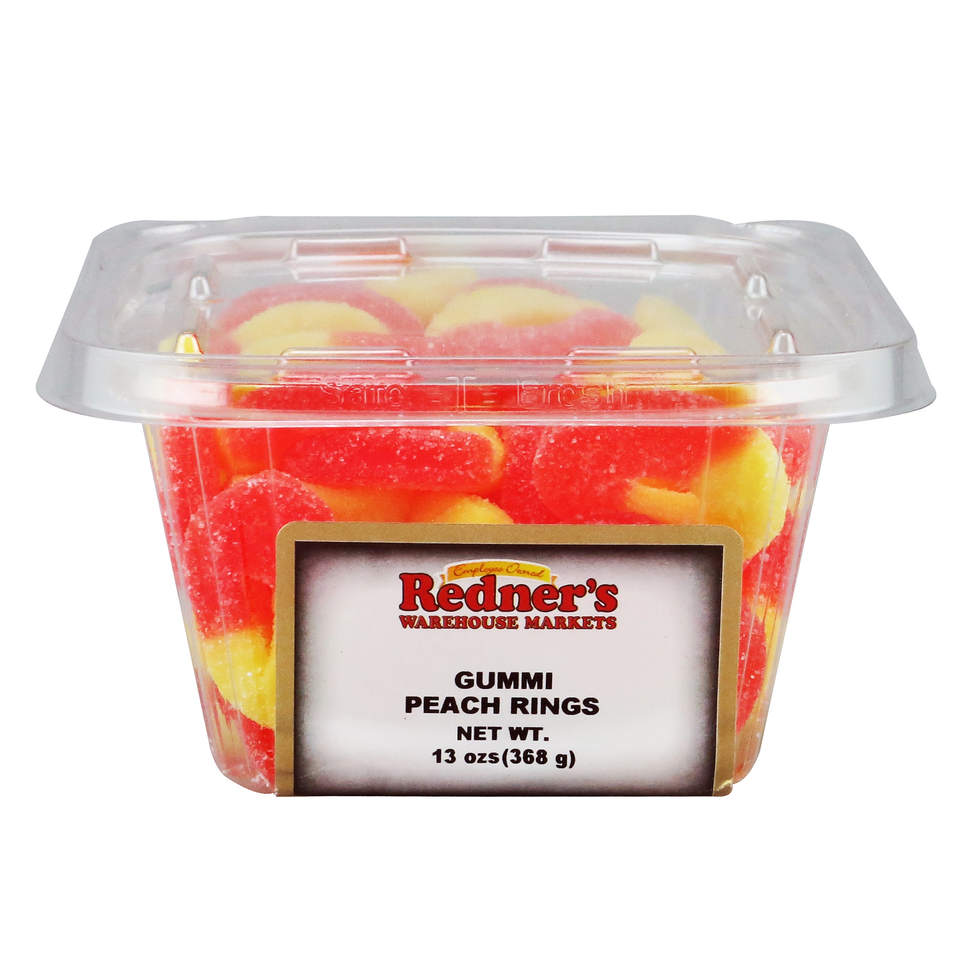 slide 1 of 1, Redner's Gummi Peaches, 13 oz