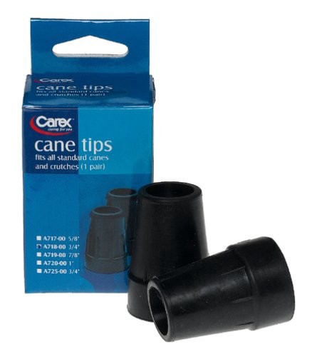 slide 2 of 2, NON BRAND Cane Tips 3/4 In Black, 2 ct