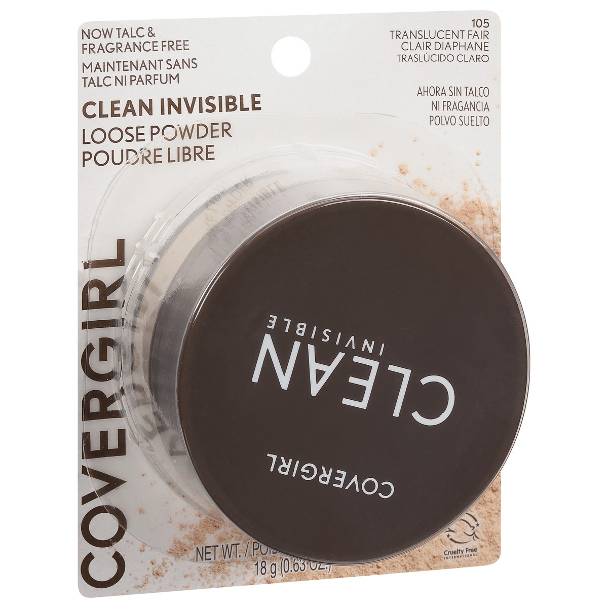 slide 2 of 10, Covergirl COVERGIRL Clean Invisible Loose Powder -  Loose Powder, Setting Powder, Vegan Formula - Translucent Fair, 20g (0.7 oz), 18 g