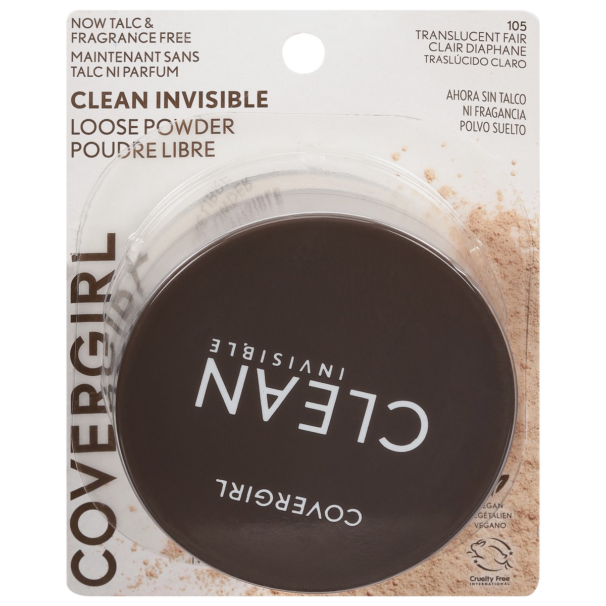 slide 1 of 10, Covergirl COVERGIRL Clean Invisible Loose Powder -  Loose Powder, Setting Powder, Vegan Formula - Translucent Fair, 20g (0.7 oz), 18 g