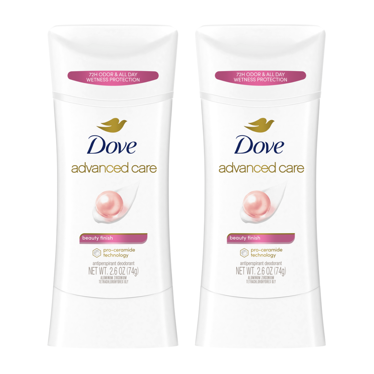 slide 9 of 21, Dove Beauty Finish Antiperspirant Deodorant Stick, 2 ct