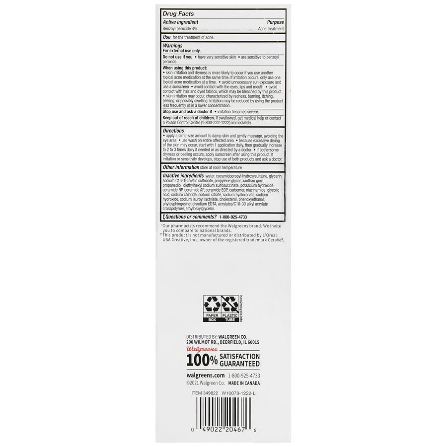 slide 4 of 5, Walgreens Acne Foaming Cream Cleanser, 5 oz