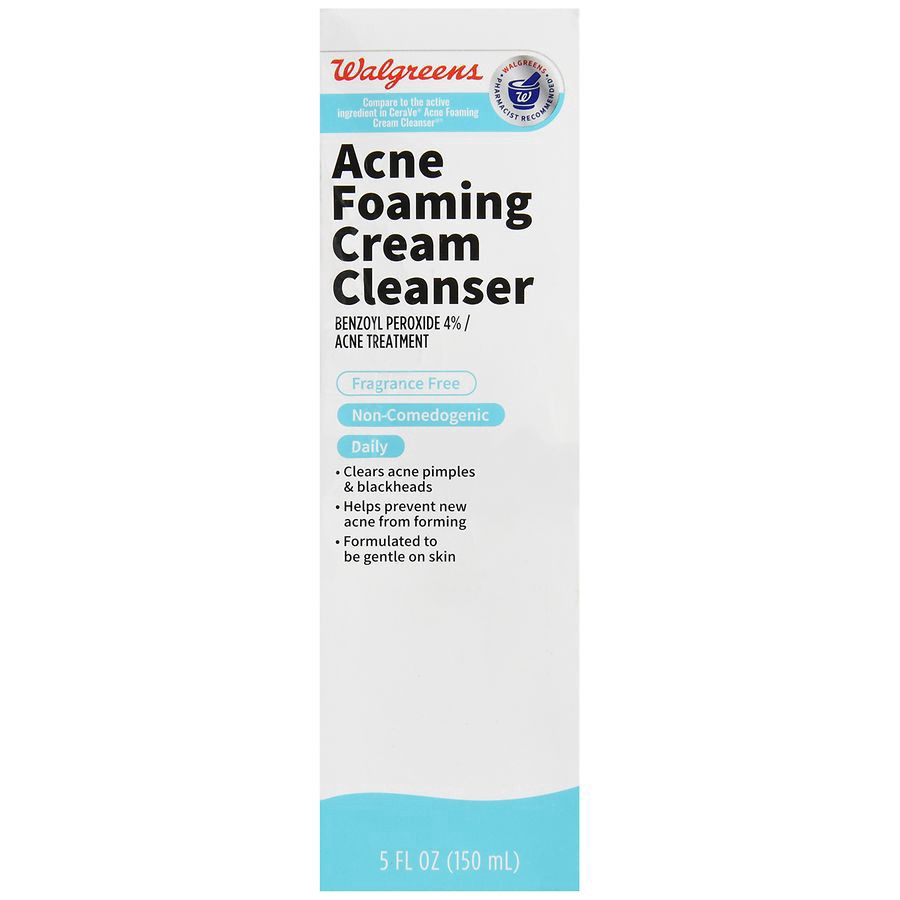 slide 1 of 5, Walgreens Acne Foaming Cream Cleanser, 5 oz