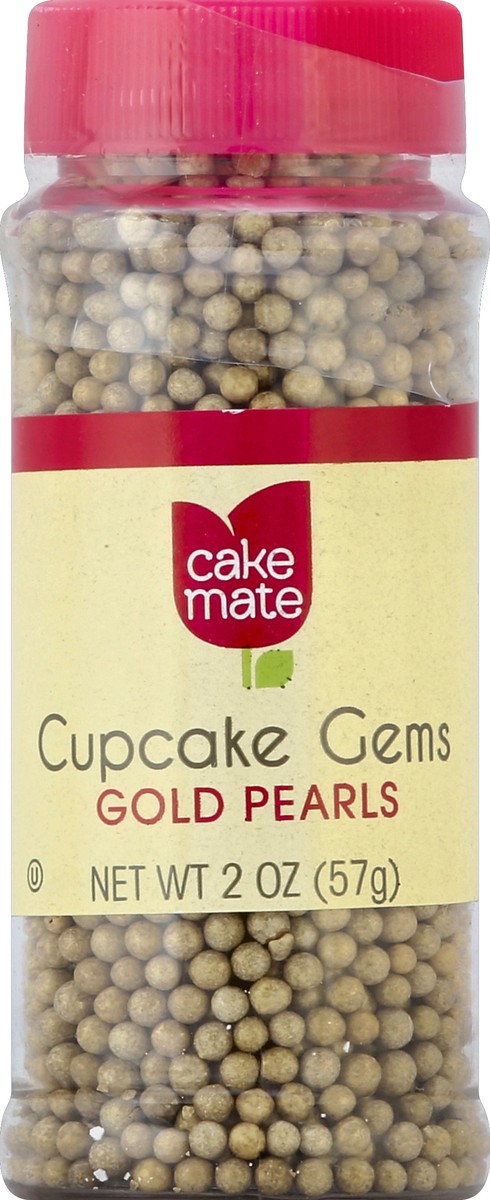 slide 2 of 2, Cake Mate Cupcake Gems Gold Pearls, 2 oz