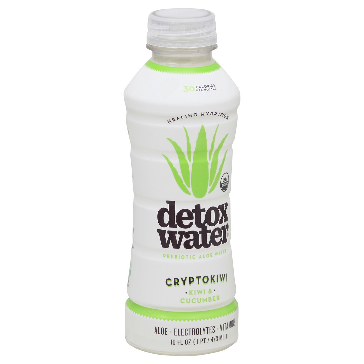 slide 3 of 12, Detox Water Cryptokiwi Prebiotic Aloe Water 16 fl oz Bottle, 16 fl oz