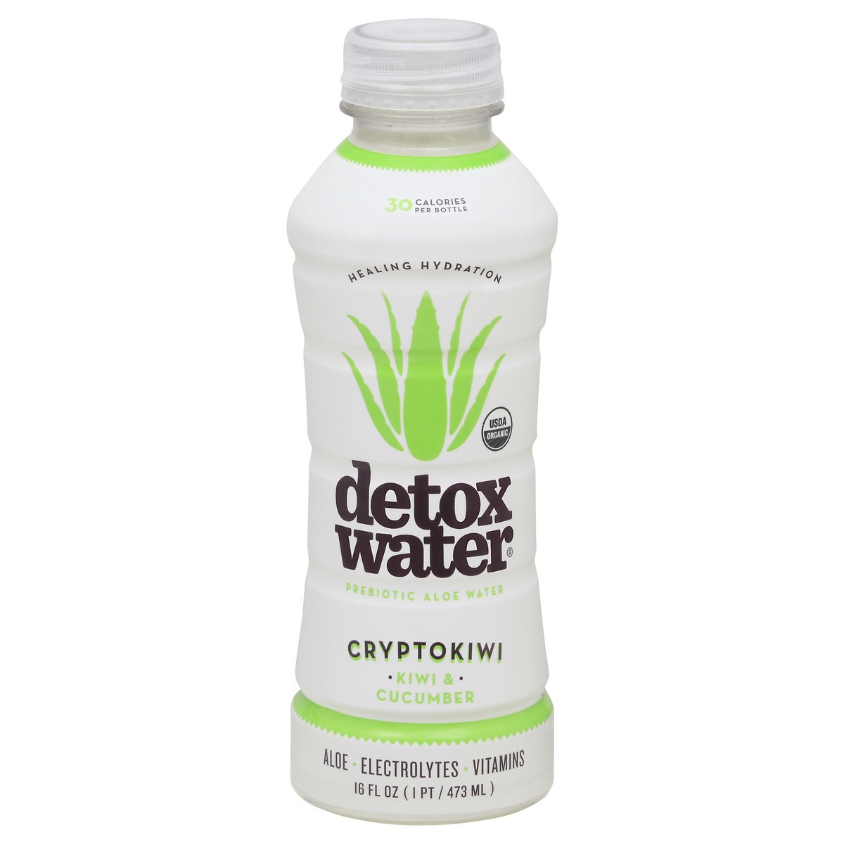 slide 1 of 12, Detox Water Cryptokiwi Prebiotic Aloe Water 16 fl oz Bottle, 16 fl oz