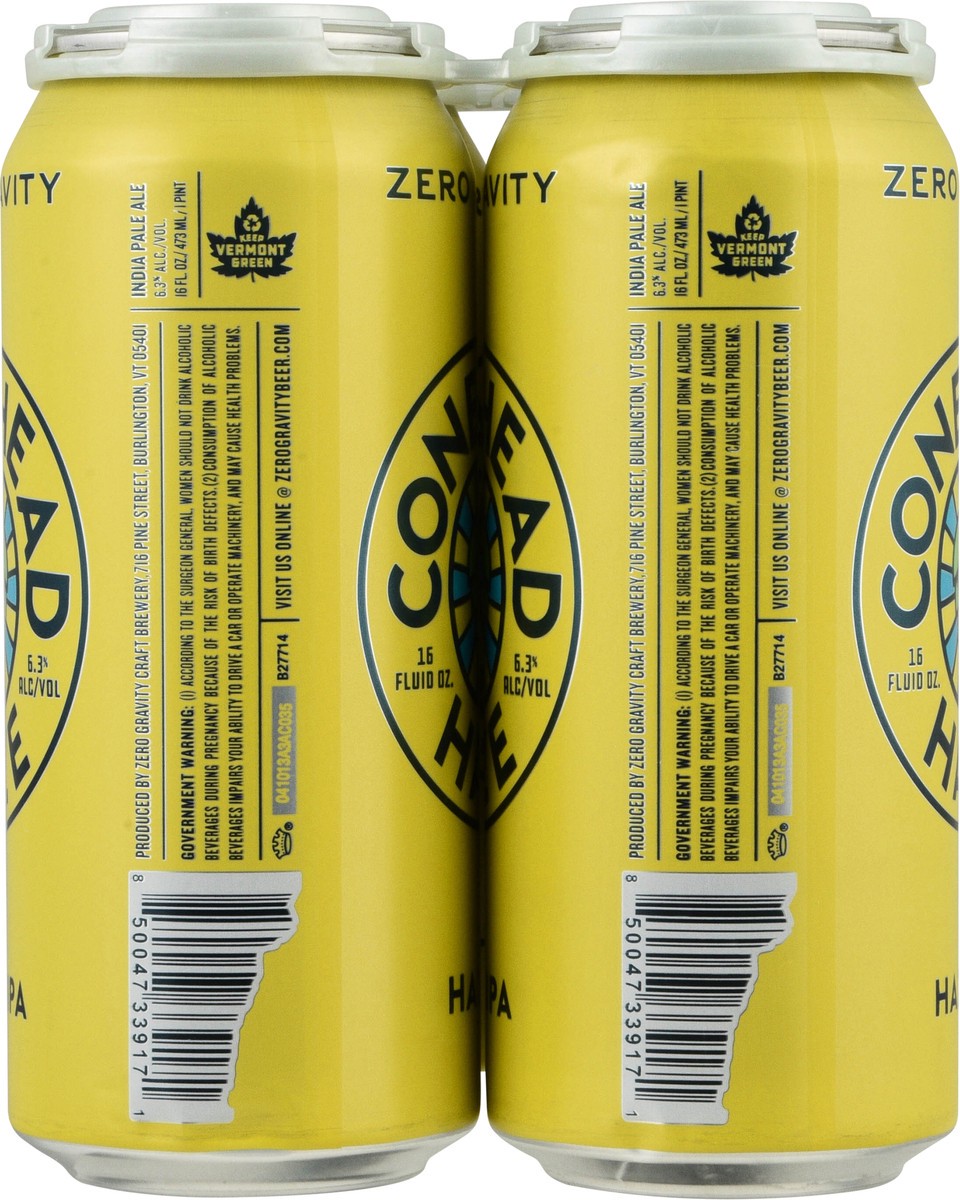 slide 12 of 13, Zero Gravity Hazy IPA Cone Head Haze Beer 4 - 16 fl oz Cans, 4 ct