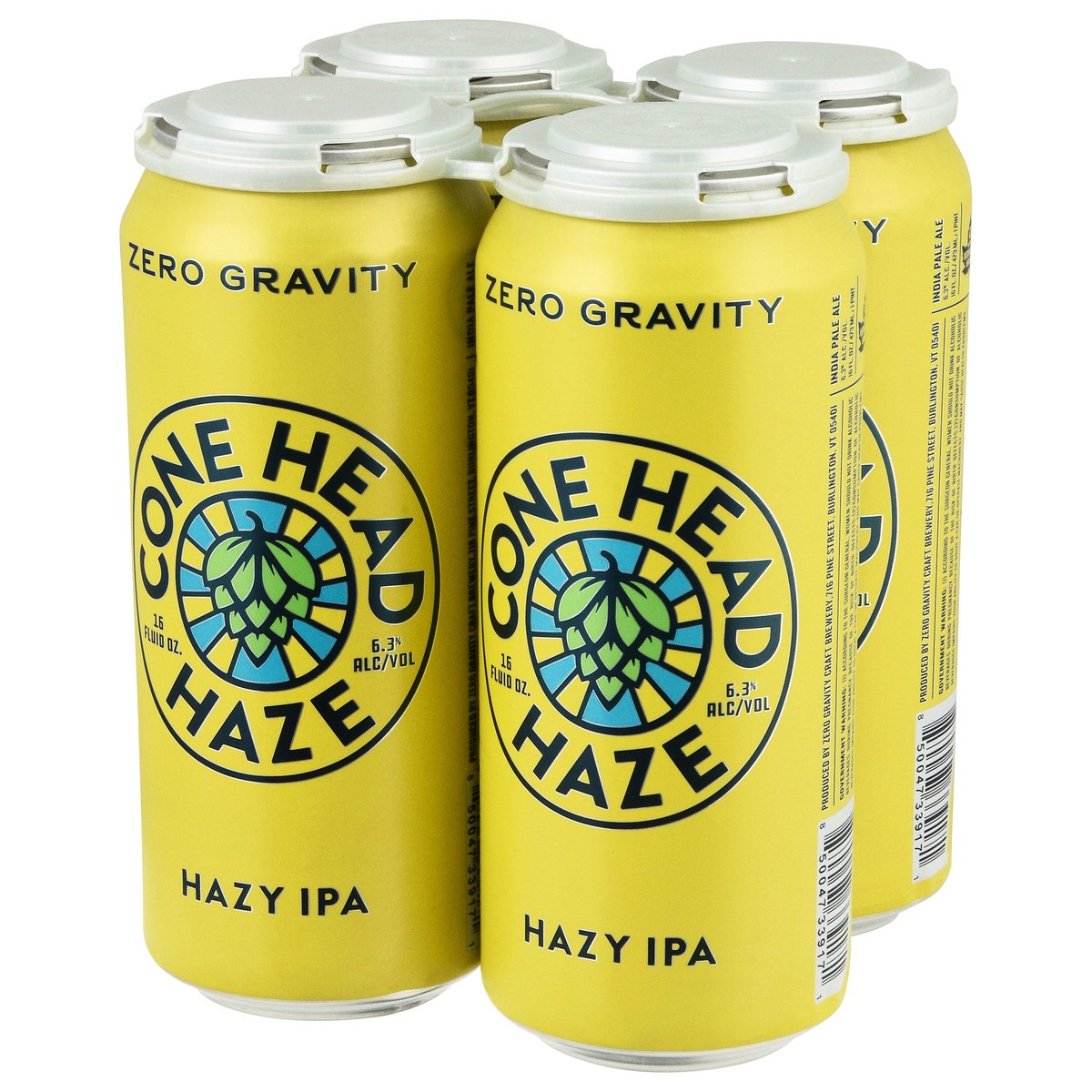 slide 7 of 13, Zero Gravity Hazy IPA Cone Head Haze Beer 4 - 16 fl oz Cans, 4 ct