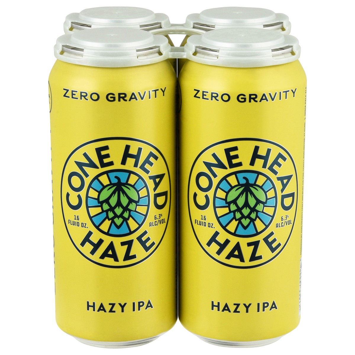slide 1 of 13, Zero Gravity Hazy IPA Cone Head Haze Beer 4 - 16 fl oz Cans, 4 ct