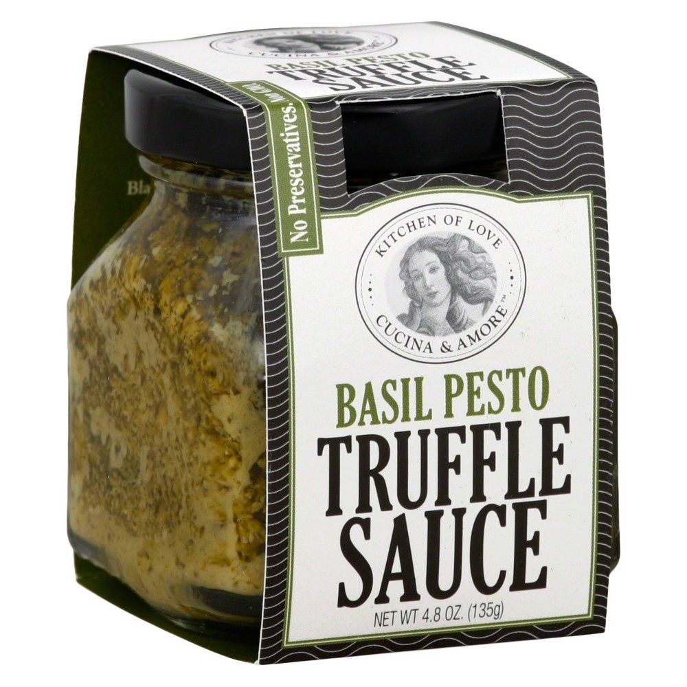 slide 1 of 1, Cucina & Amore Truffle Basil & Pesto Sauce, 4.8 oz