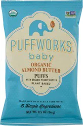 Puffworks Baby Organic Almond Butter Puffs 0.5 oz
