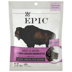 EPIC Bison Bacon Protein Bites, Whole30, 2.5oz