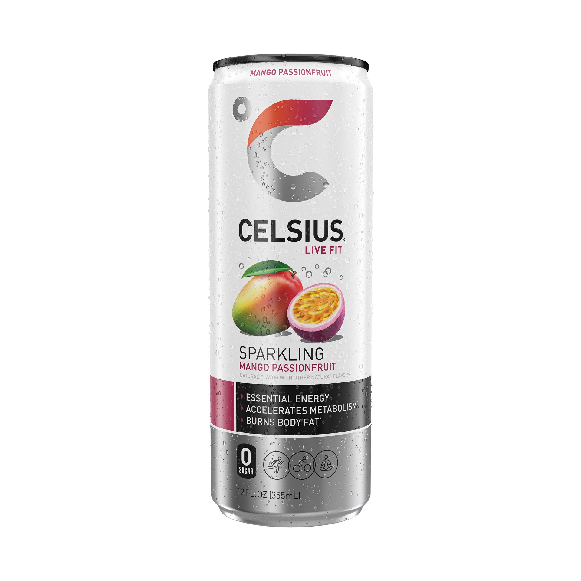 slide 5 of 5, CELSIUS Live Fit Sparkling Mango Passionfruit Energy Drink 4 - 12 fl oz Cans, 4 ct