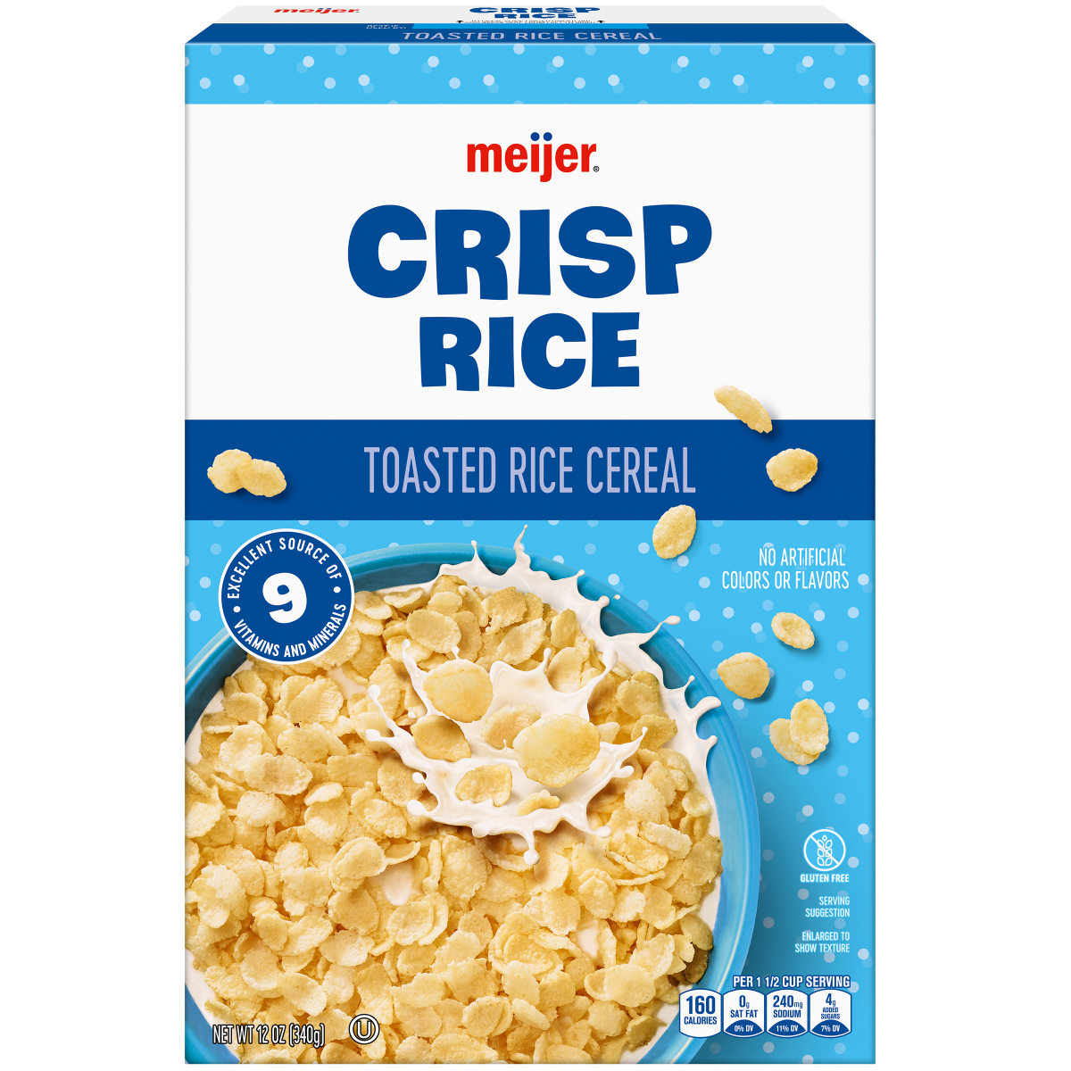 slide 1 of 5, Meijer Crisp Rice Cereal, 12 oz