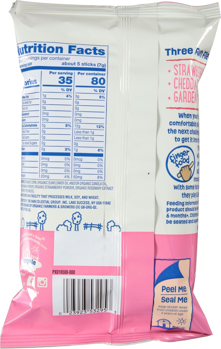 slide 2 of 9, Earth's Best Organic Crunchy Sticks Ages 6 m+ Strawberry Banana Teething Snack 0.56 oz, 0.56 oz