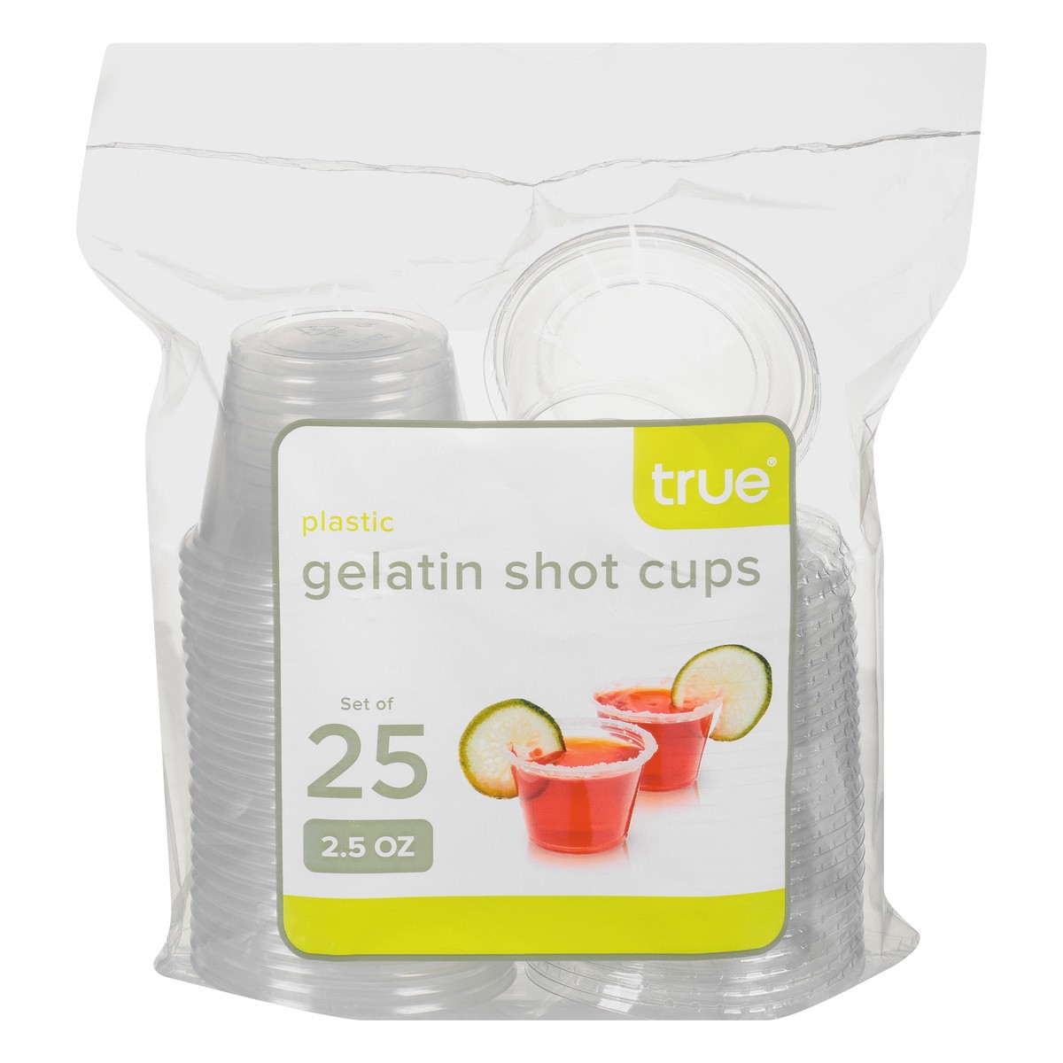 slide 2 of 10, TRUE 2.5 Ounce Plastic Gelatin Shot Cups 25 ea, 25 ct