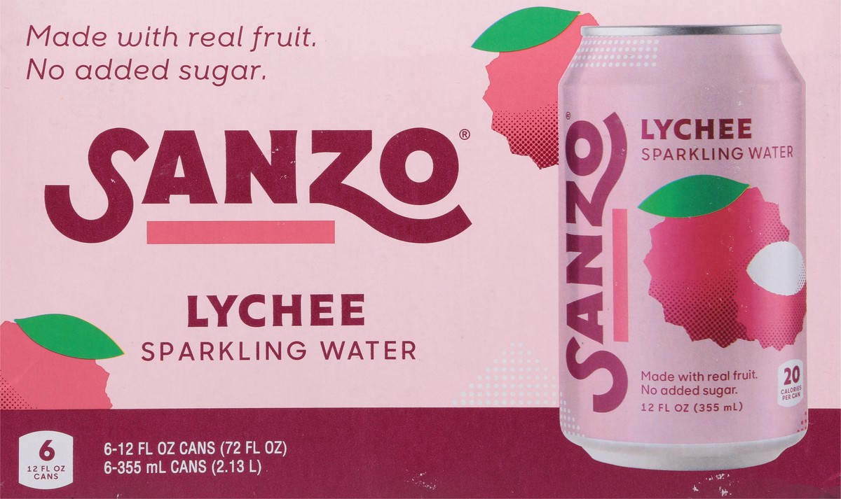 slide 8 of 9, Sanzo Sparkling Water Lychee - 6 ct, 6 ct