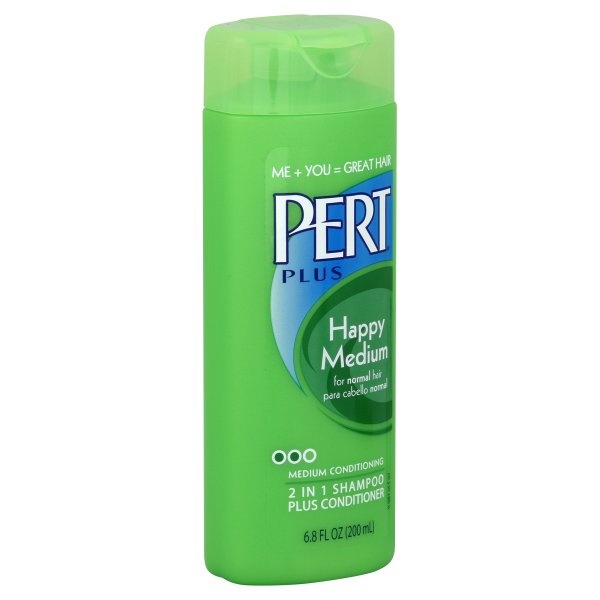 slide 1 of 1, Pert Shampoo Plus Conditioner, 2 in 1, Medium Conditioning, 6.8 oz