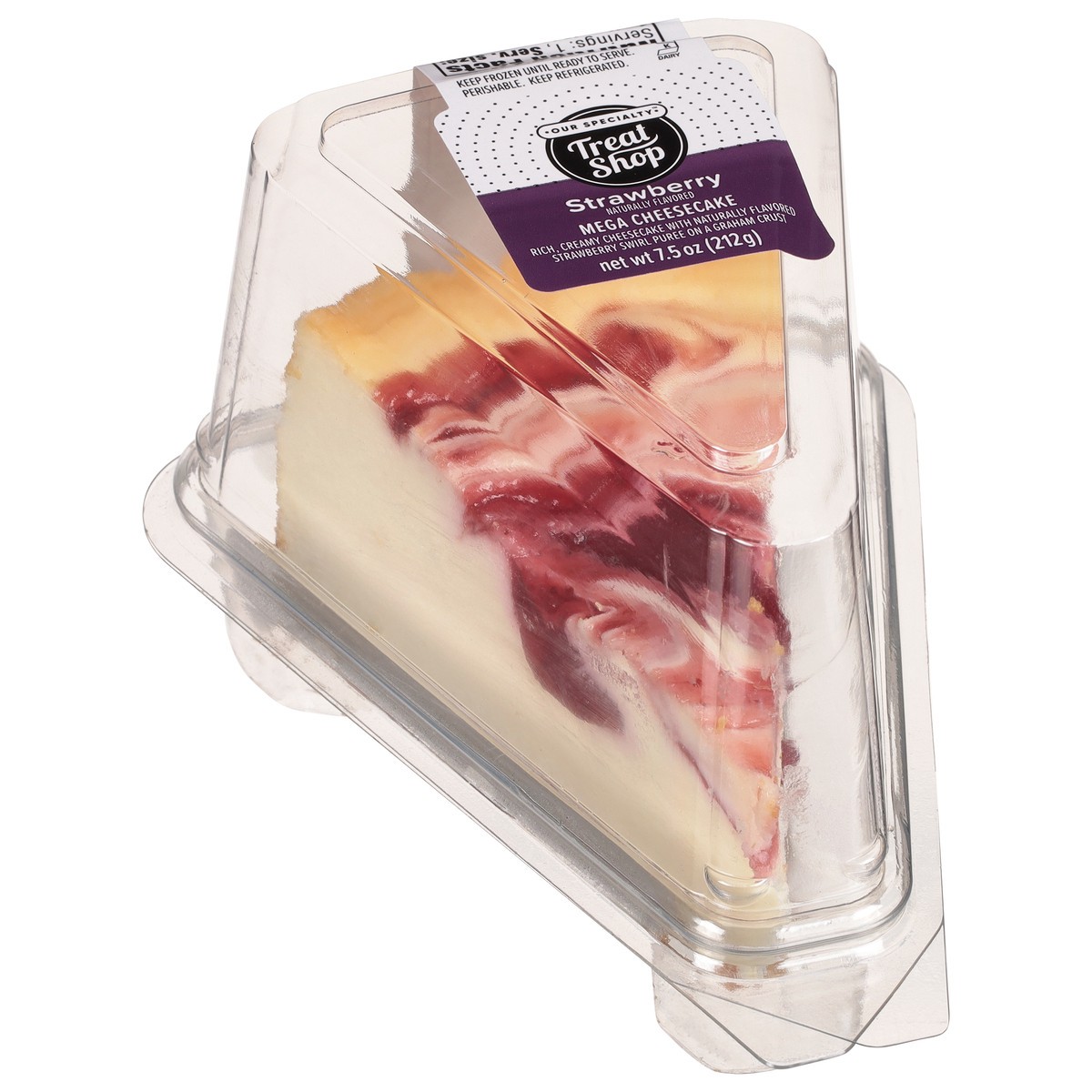 slide 4 of 14, Strawberry Swirl Mega Cheesecake Slice - .469 LB, 0.47 lb
