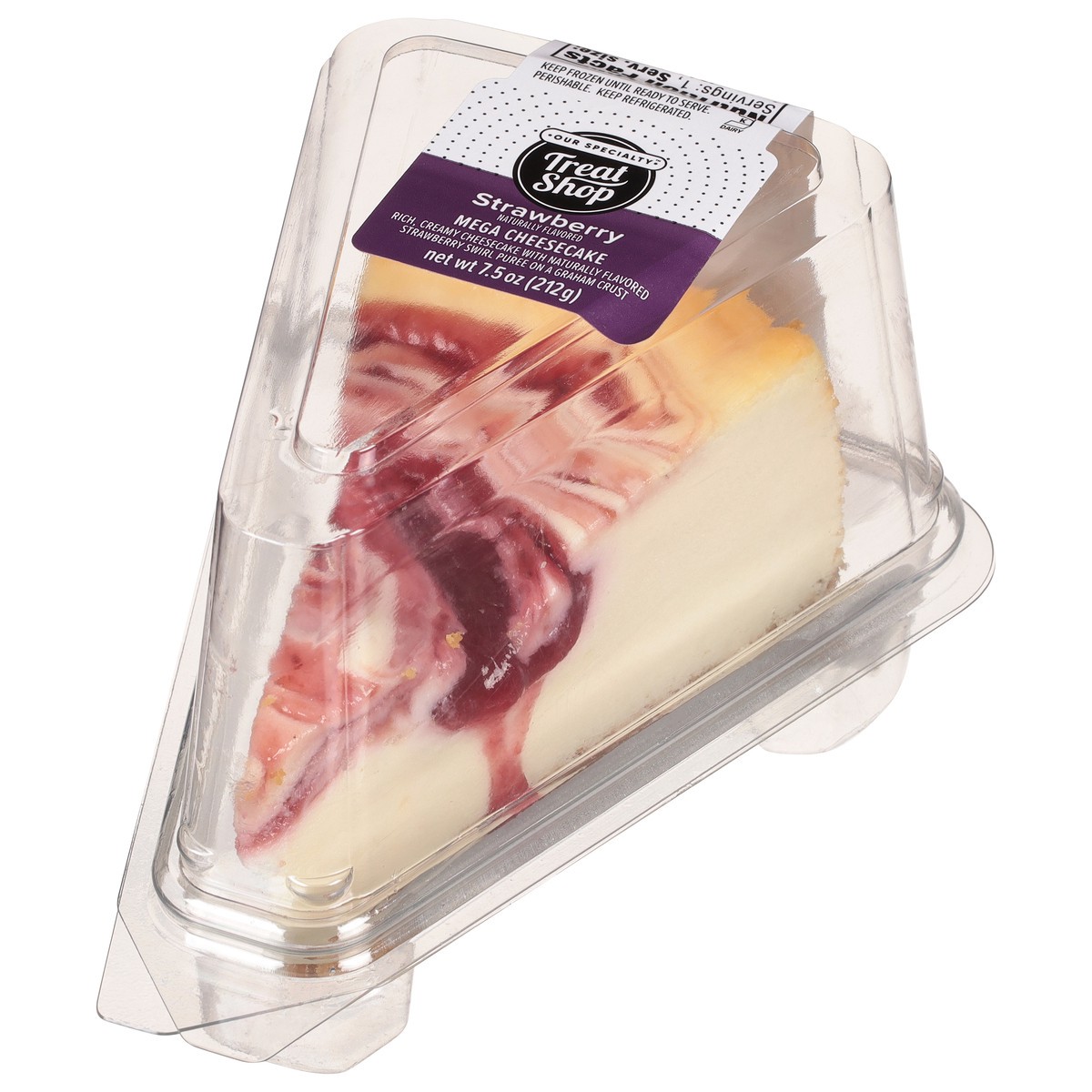 slide 9 of 14, Strawberry Swirl Mega Cheesecake Slice - .469 LB, 0.47 lb