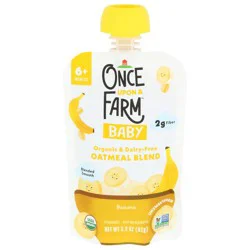 Once Upon a Farm Baby Oatmeal Banana Pouch, 3.2oz
