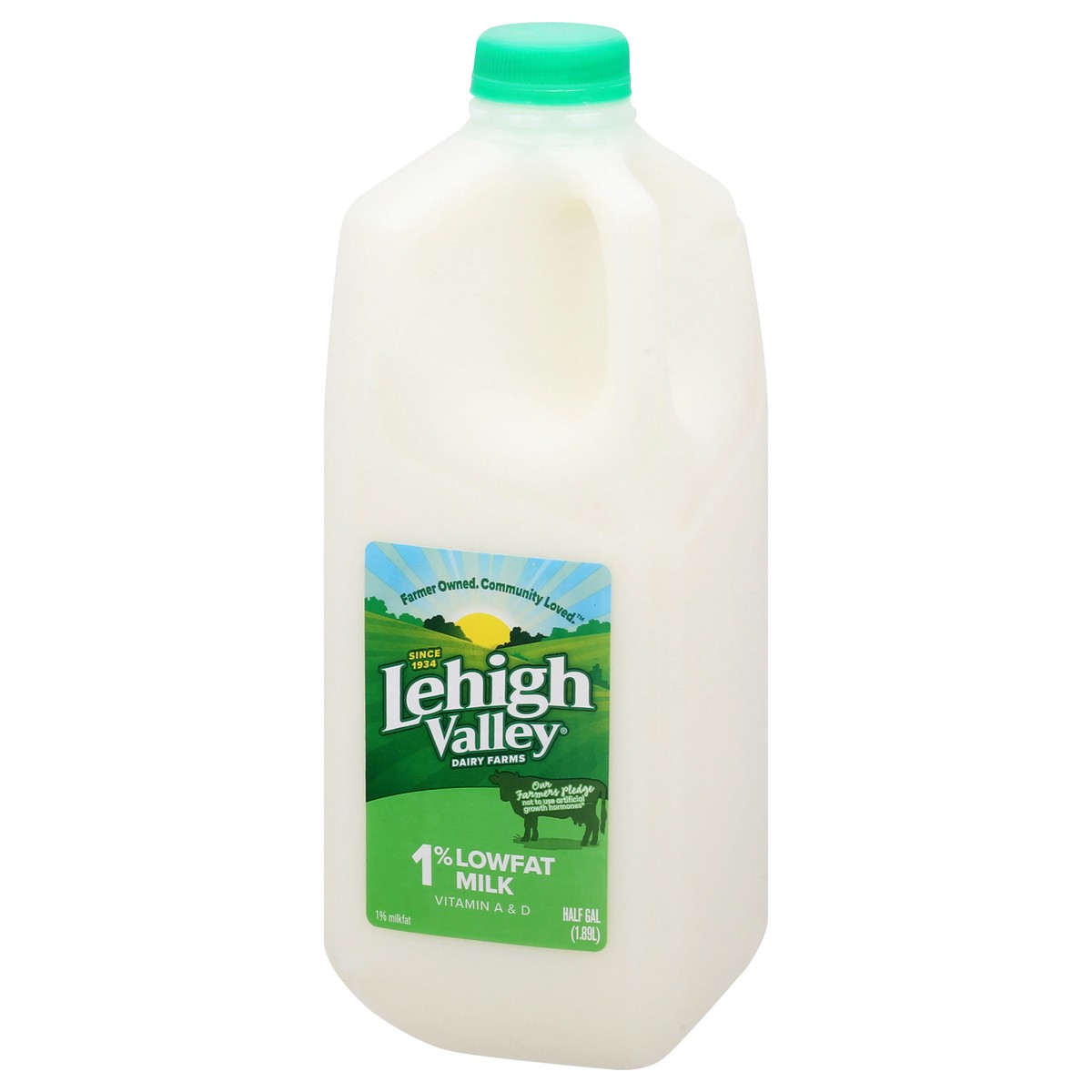 slide 8 of 9, Lehigh Valley Dairy Farms 1% Lowfat Milk 0.5 gal, 0.50 gal