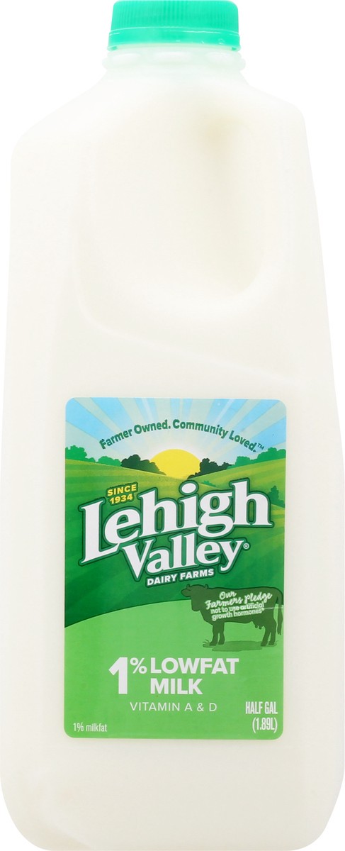 slide 2 of 9, Lehigh Valley Dairy Farms 1% Lowfat Milk 0.5 gal, 0.50 gal