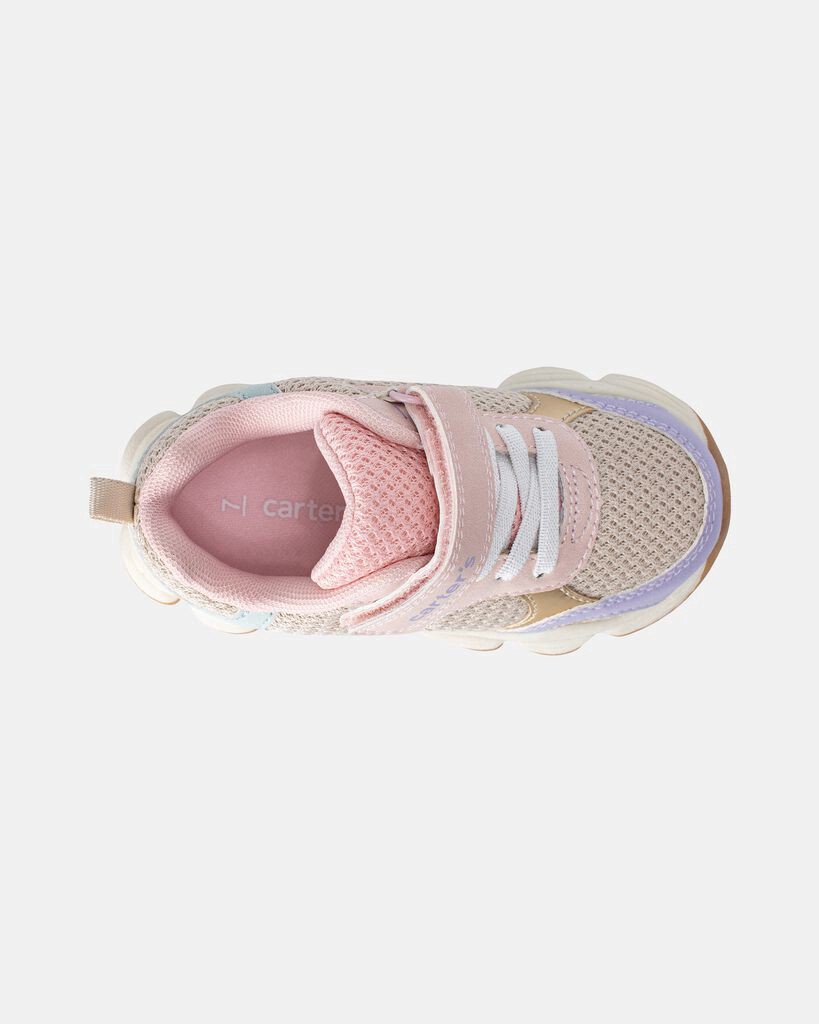 slide 4 of 6, Carter's Toddler Girl Pastel Chunky Sneakers - Pink/Beige/Purple Pink/Beige/Purple 7, 1 ct