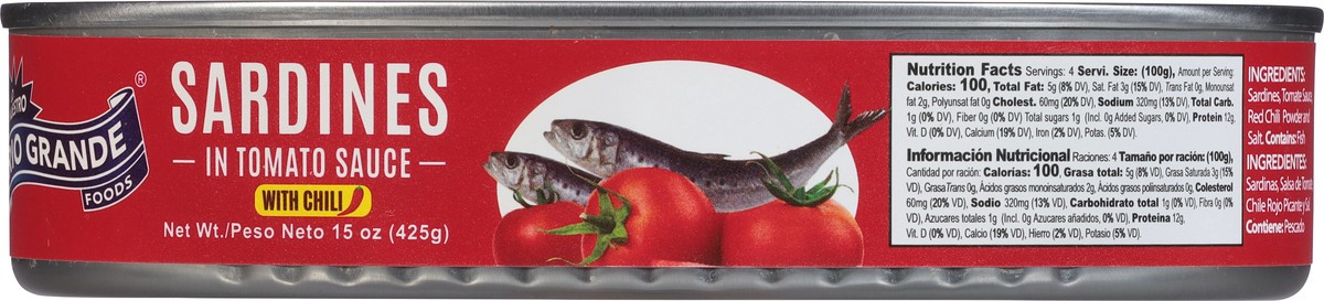 slide 4 of 9, Rio Grande with Chili Sardines in Tomato Sauce 15 oz, 