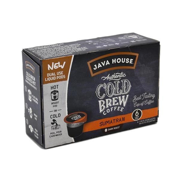 slide 1 of 1, Java House Cold Brew Sumatran Single Serve Liquid Pods, 6 ct; 8.1 fl oz