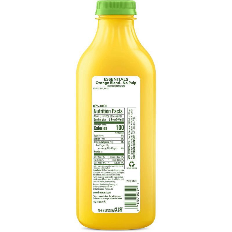 slide 3 of 3, Tropicana Essentials Orange Blend, 46 fl oz