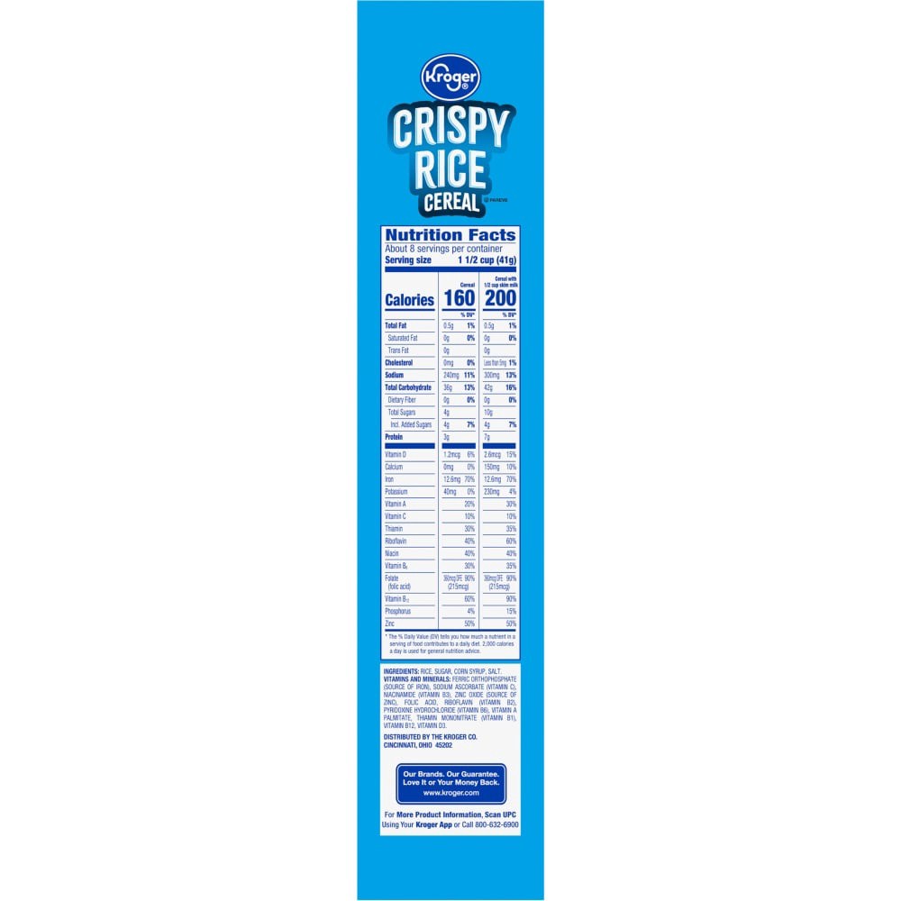slide 2 of 3, Kroger Crispy Rice Cereal, 12 oz