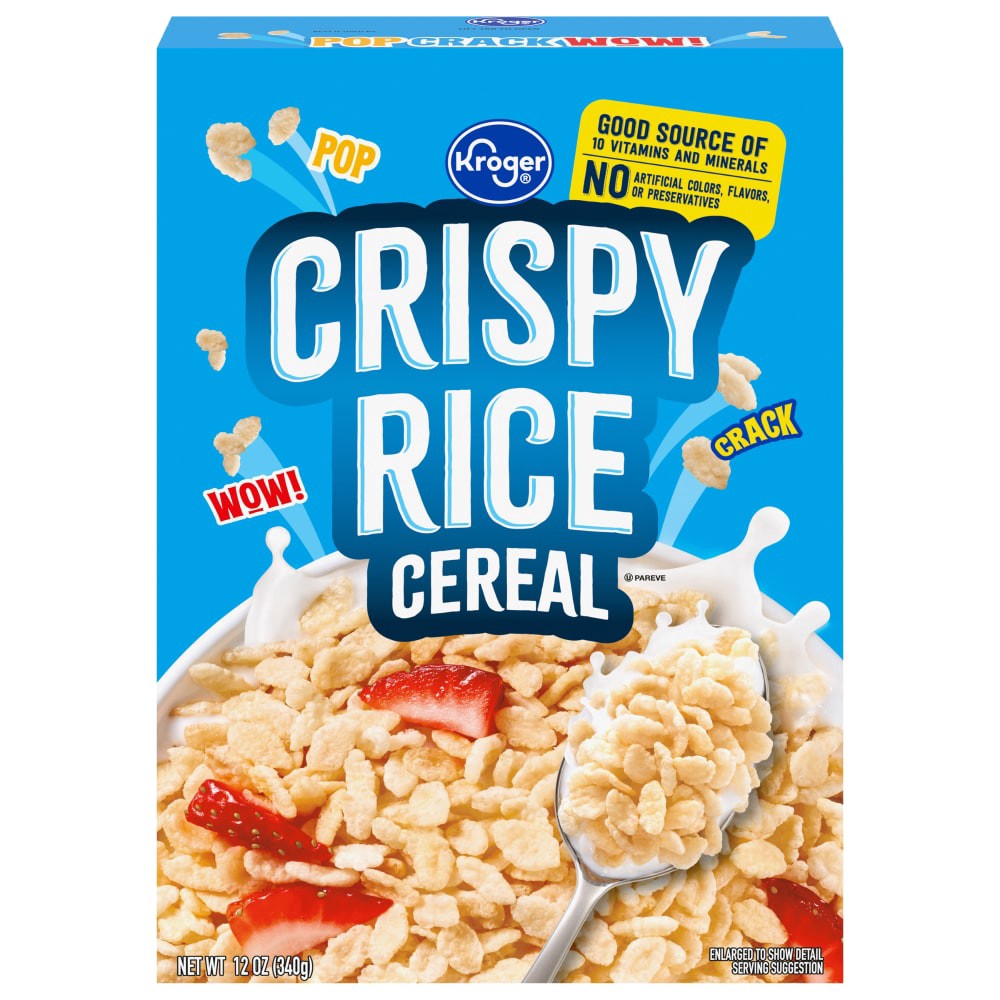 slide 1 of 3, Kroger Crispy Rice Cereal, 12 oz