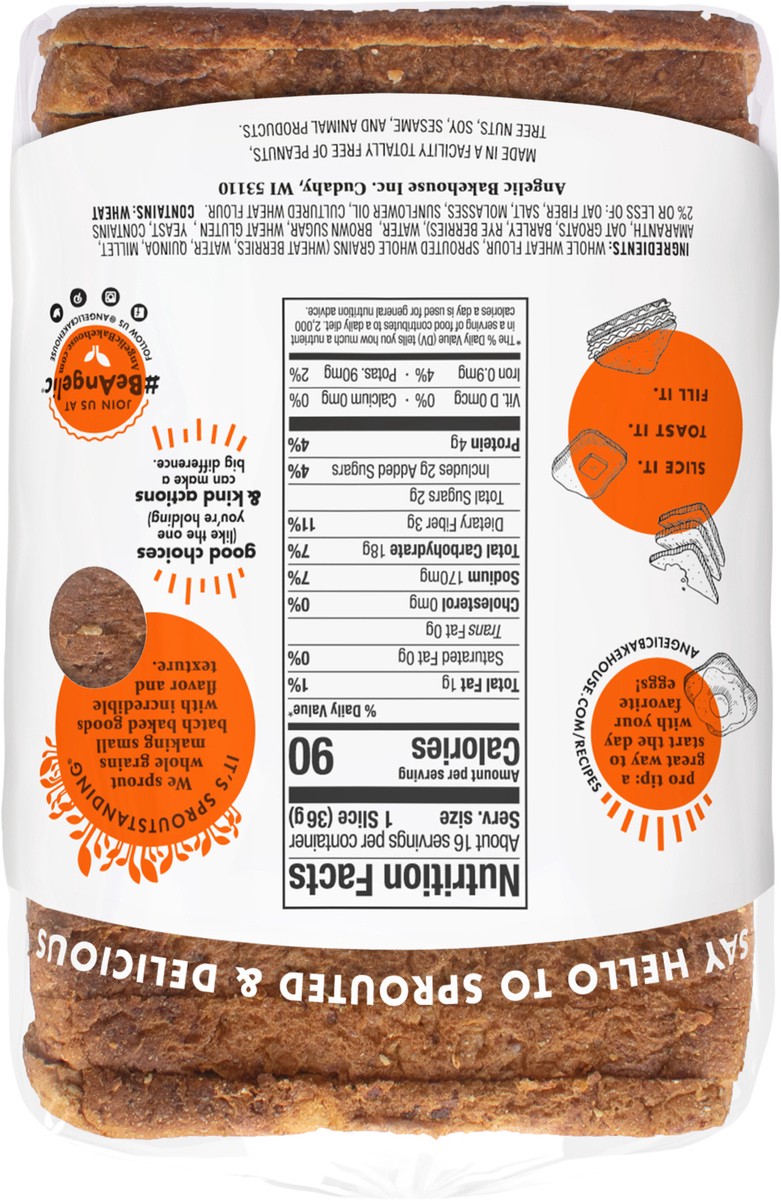 slide 6 of 11, Angelic Bakehouse Angelic Sprout Wheat Bread 20.5 Oz, 1 ct