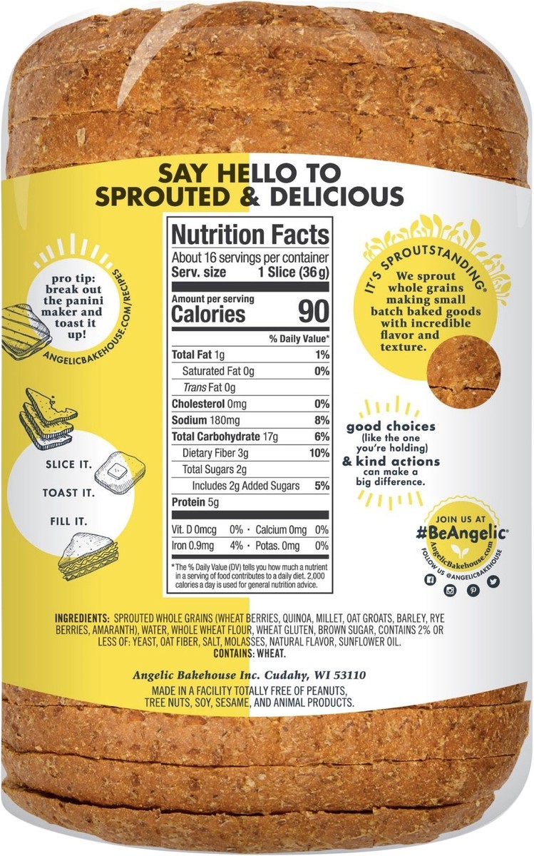 slide 9 of 11, Angelic Bakehouse Angelic Sprout Wheat Bread 20.5 Oz, 1 ct
