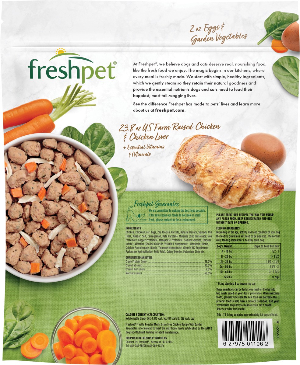 slide 3 of 3, Freshpet Freshly Roasted Meals Grain Free Chicken Recipe Dog Food 1.75 lb, 28 oz