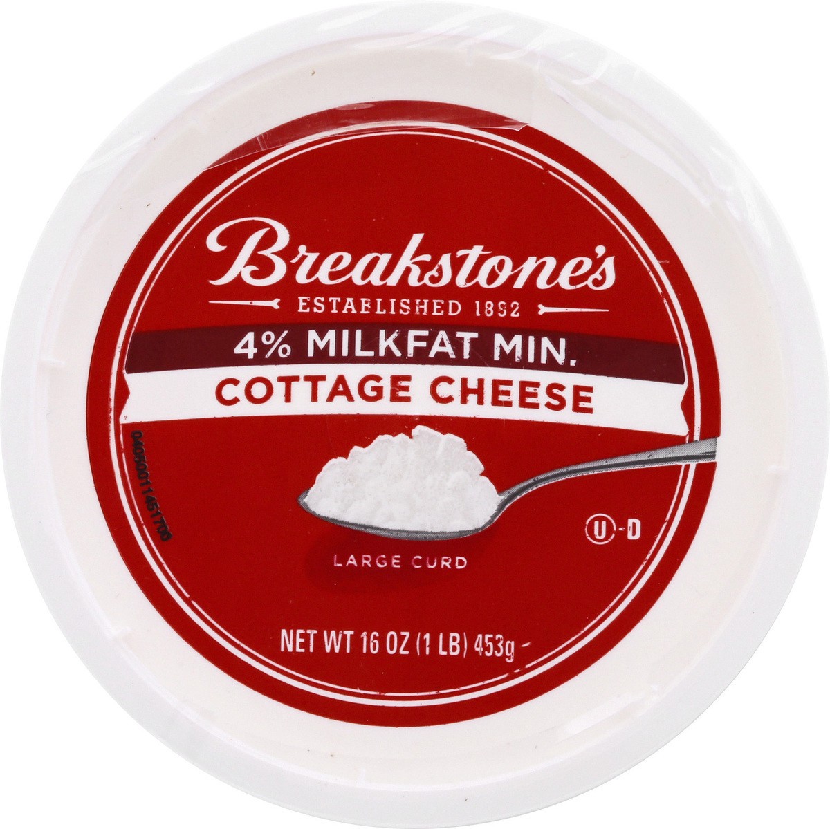 slide 3 of 11, Breakstone's Large Curd Cottage Cheese with 4% Milkfat, 16 oz Tub, 453 g