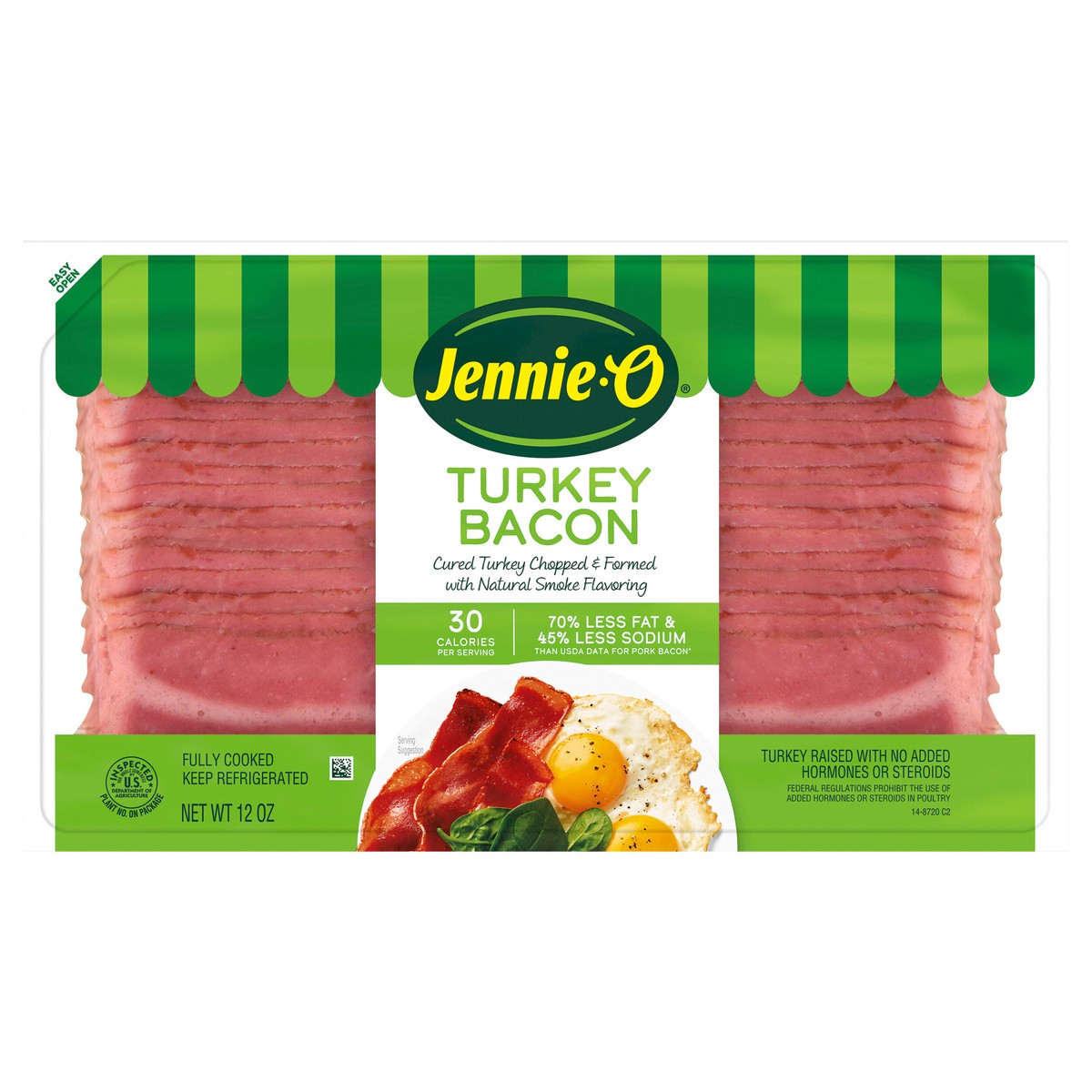 slide 6 of 8, JENNIE-O Turkey Bacon, 12 oz