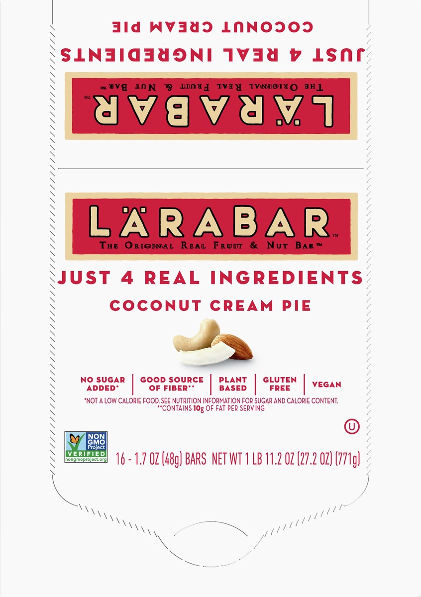 slide 3 of 10, LÄRABAR Coconut Cream Pie, Gluten Free Vegan Fruit & Nut Bar, 16 Ct, 16 ct