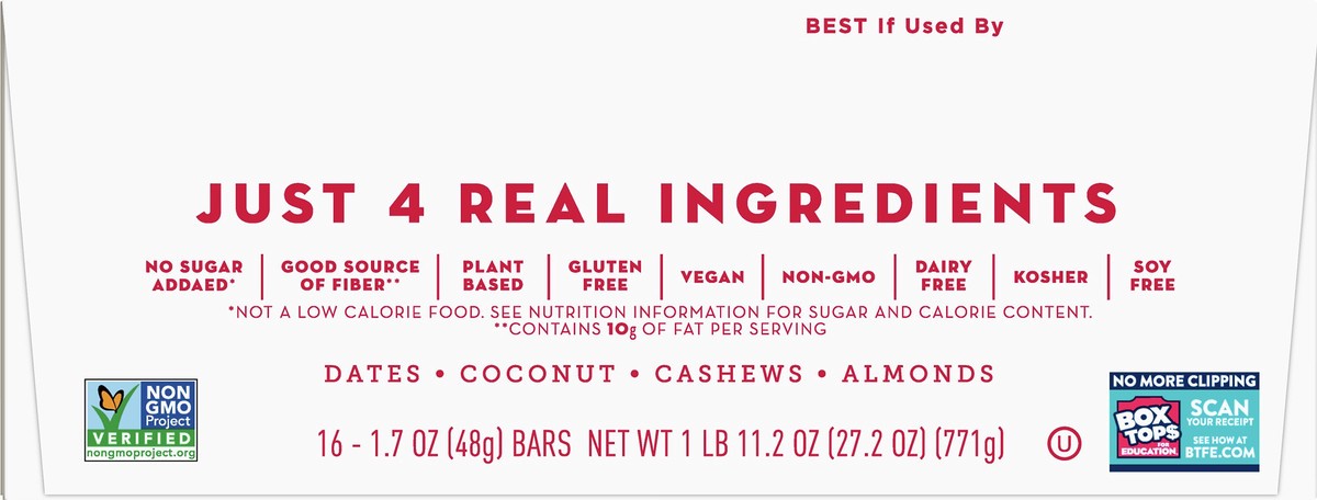 slide 4 of 10, LÄRABAR Coconut Cream Pie, Gluten Free Vegan Fruit & Nut Bar, 16 Ct, 16 ct