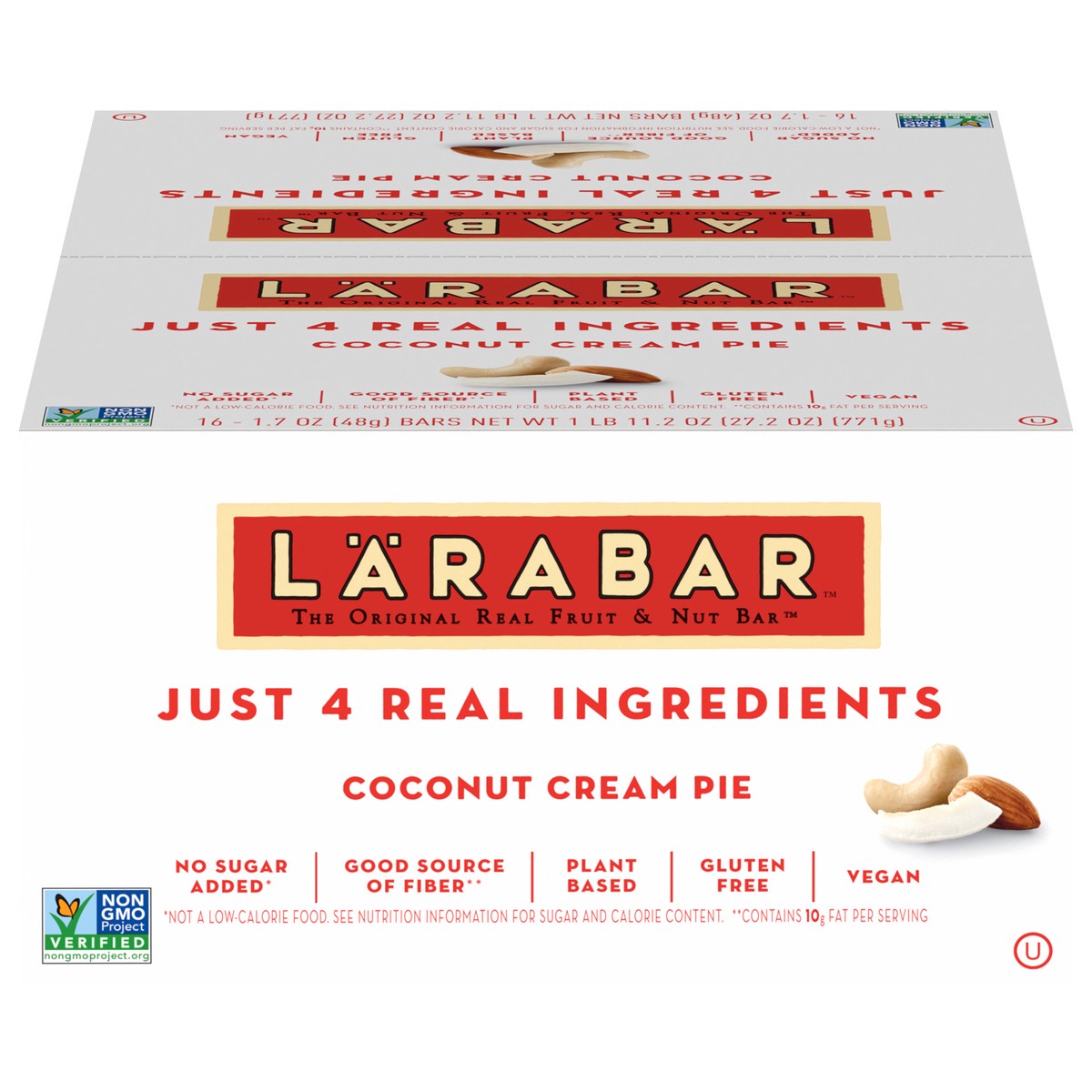 slide 1 of 10, LÄRABAR Coconut Cream Pie, Gluten Free Vegan Fruit & Nut Bar, 16 Ct, 16 ct