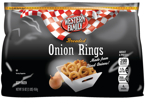 slide 1 of 1, Western Family Breaded Onion Rings, 16 oz