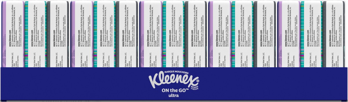 slide 3 of 9, Kleenex On-the-Go Facial Tissues, Tissues Travel Size, 6 Packs, 10 Tissues per Box, 3-Ply (60 Total Tissues), 6 ct