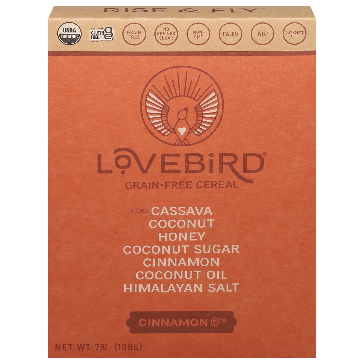 slide 1 of 9, Lovebird Cinnamon Grain-Free Cereal 7 oz, 1 ct