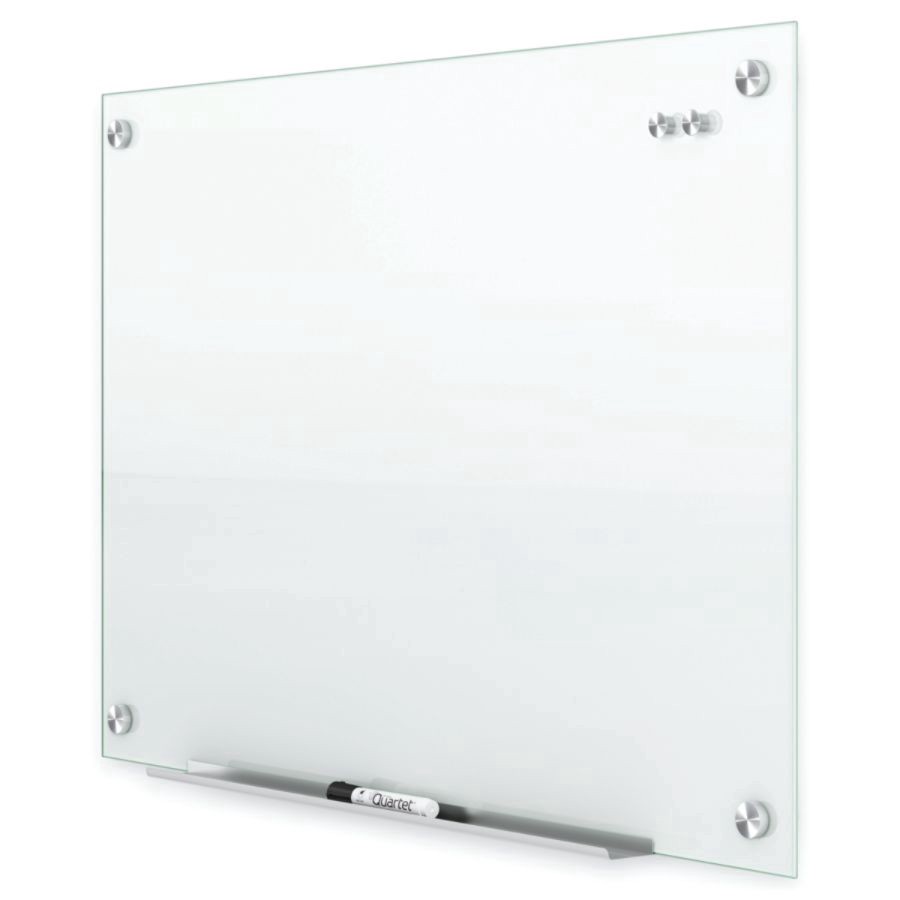 slide 4 of 10, Quartet Infinity Magnetic White Glass Frameless Dry-Erase Board, 48 in x 36 in