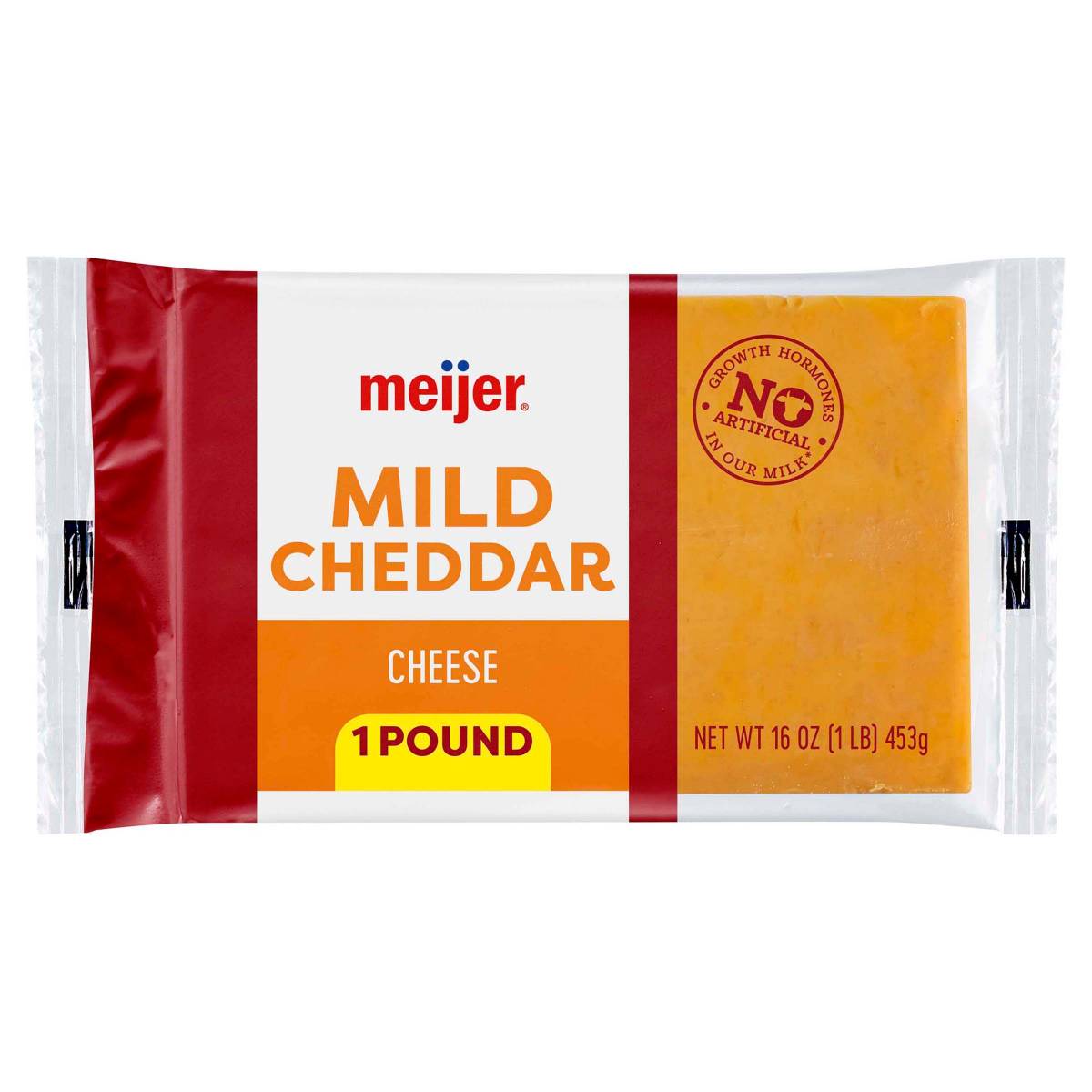 slide 1 of 5, Meijer Mild Cheddar Chunk Cheese, 16 oz, 16 oz