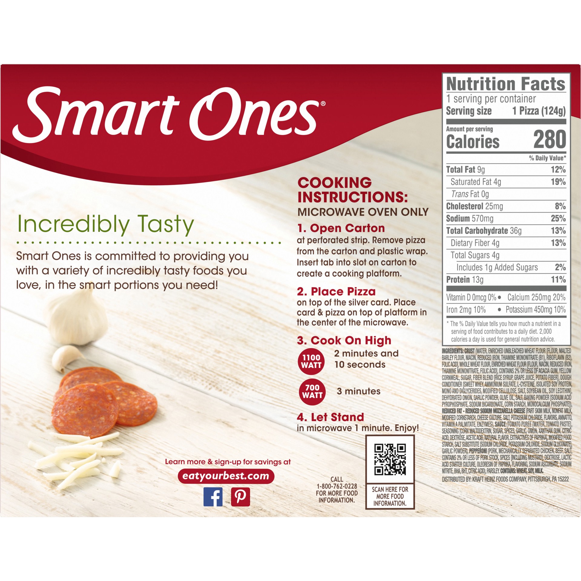 slide 5 of 5, Smart Ones Thin Crust Pepperoni Pizza Frozen Meal, 4.4 oz Box, 4.4 oz