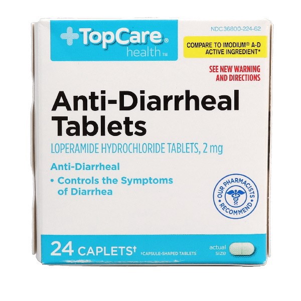 slide 1 of 9, Topcare Tablet Anti Diarrheal, 24 ct