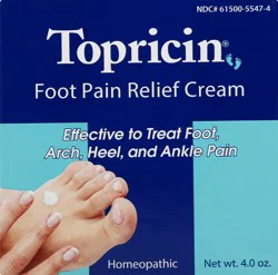 Topricin Foot Pain Relief Cream 4 oz