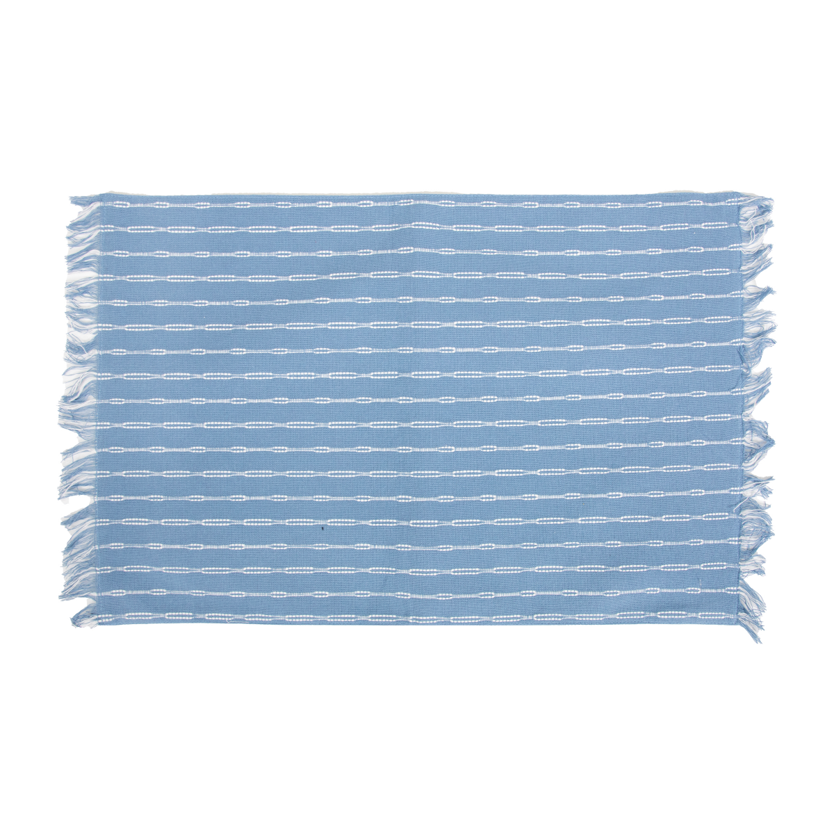 slide 1 of 5, Room & Retreat Skipping Stripe Placemat Water, 13 in x 20 in, 1 ct